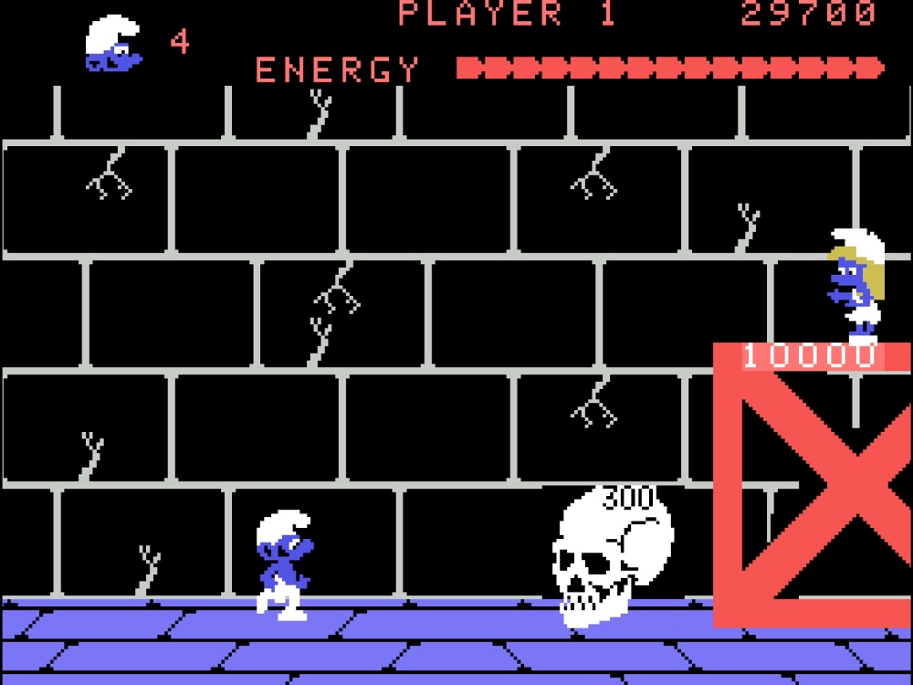 Gameplay of Smurfs Rescue In Gargamels Castle for Colecovision